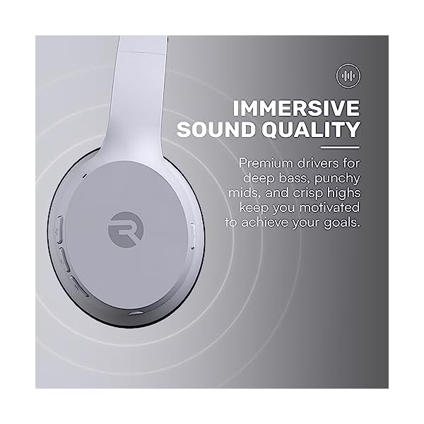 Raycon Fitness Headphones - Wireless Over-Ear-Headphones with 45 Hours of Battery, Active Noise Cancellation, Awareness Mode, 3 Quick Swap Ear Cushions, IPX4 Water Resistance (Black) - Image 5