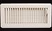 HVAC Premium 4'' X 10'' Floor Register with Louvered Design - Heavy Duty Rigid Floor Air Supply with Damper & Lever - White