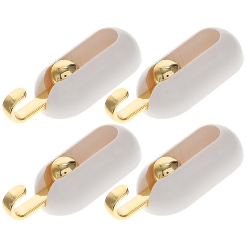 GETAJGHSD Ganchos Autoadhesivos para Pared 4 Piezas en Blanco para Colgar Ropa y Toallas en Espacios Comerciales y Hogar