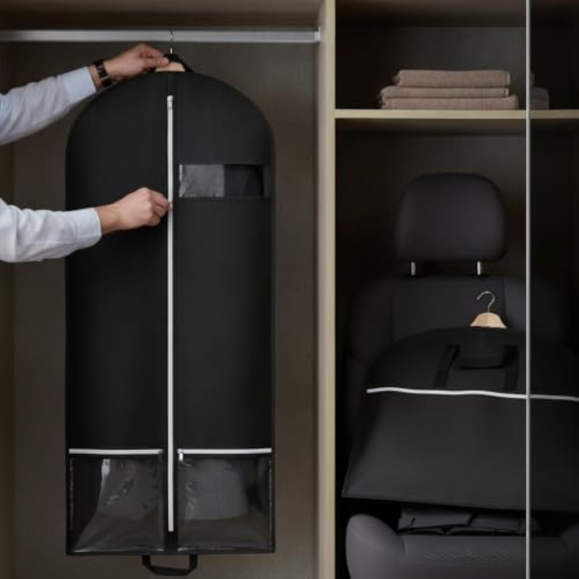 Heavy Duty Garment Storage Bags with Hanging Hook, 3-Pack
