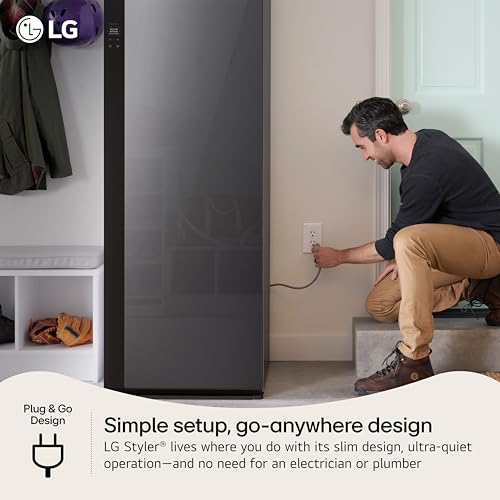 Image of LG Styler Smart Steam Closet SC5GMR80H | Dual TrueSteam Technology, Dynamic Moving Hanger, Built-In Handy Steamer