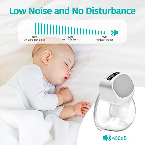 Teexin 2 Packs Wearable Breast Pump, Double Hands Free Electric S10 Pro, Wireless Breast Feeding Pump With 2 Modes, 9 Levels, Lcd Display And Memory Function-24Mm Flange #TOP6