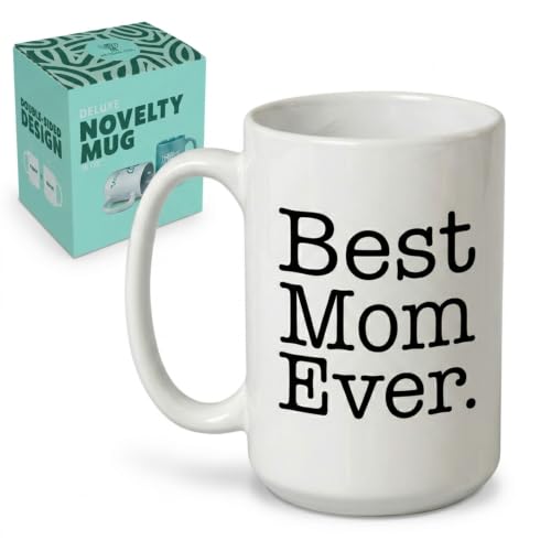 Taza Best Mom Ever de Cerámica 15oz Blanca miniatura 1