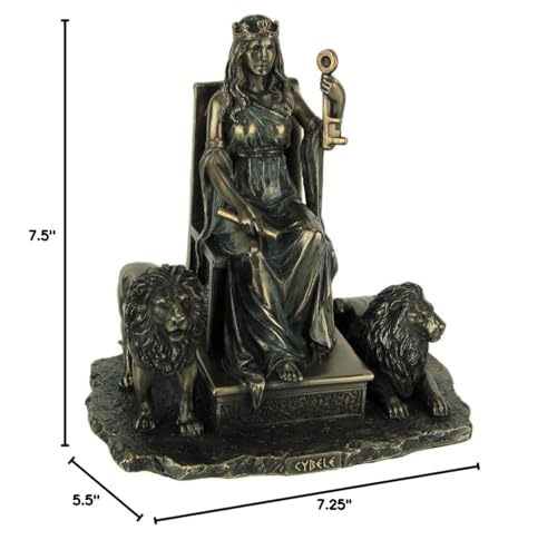 Figura decorativa Madre Diosa griega antigua acabado bronce miniatura 4