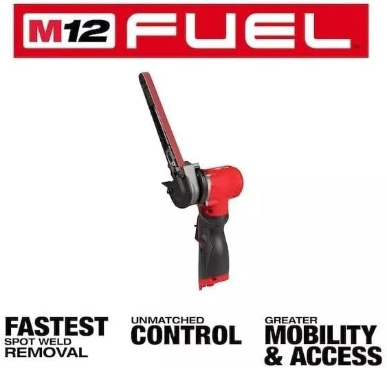 2482-20 for Milwaukee M12 FUEL 1/2" x 18" Bandfile Length 15.6 in Height 2.2 in Width 4.9 in