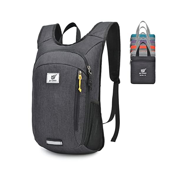 SKYSPER-Small-Daypack-10L-Hiking-Backpack-Packable-Lightweight-Travel-Day-Pack-for-Women-MenBlack SKYSPER Small Daypack 10L Hiking Backpack Packable Lightweight Travel Day Pack for Women Men(Black)