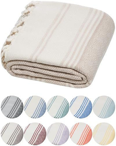 DEMMEX Organic Diamond Turkish Bath & Beach Towel...