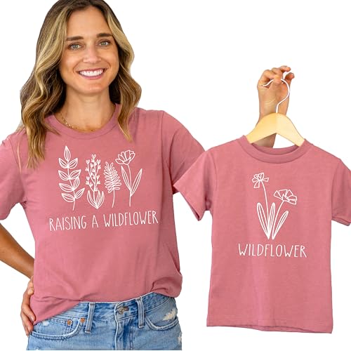 Raising A Wildflower and Wildflower Shirts Matching Mommy & Me Outfits2