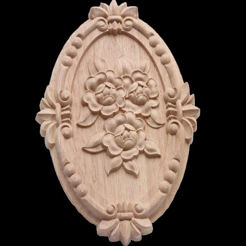 Apliques de madera tallada de 21x15cm para decoración de muebles artesanales juego de 10 piezas 8