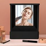 PAPABA Non-Reversing Mirror True Image Tabletop Vanity Makeup Mirror 5.5" x 6.7" Real Reflection Beauty Mirror Non-Magnifying for Face