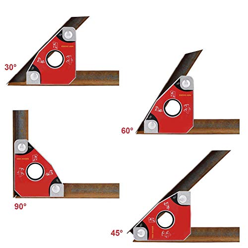 2pcs Mini Suportes de solda magnéticos Multi-ângulo 30 ° 60 ° 45 ° 90 ° Ângulos Suportes de ímãs de