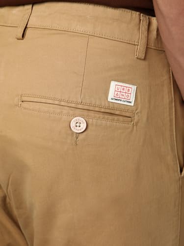 Image of Urbano Fashion Men's Straight Fit Mid Rise Cotton Casual Chinos Trousers Stretch