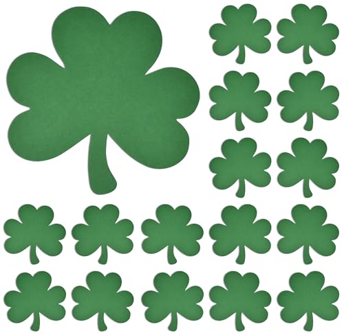 St. Patricks Day Shamrock Cutouts 100 Count 6 Double Sided Green Clover Paper Decorations for Classroom Bulletin Board Party Supplies & DIY Crafts
