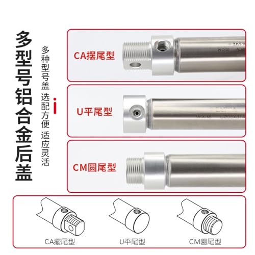 Mini vérin pneumatique durable MA25 en acier robuste pour guidage précis - 3