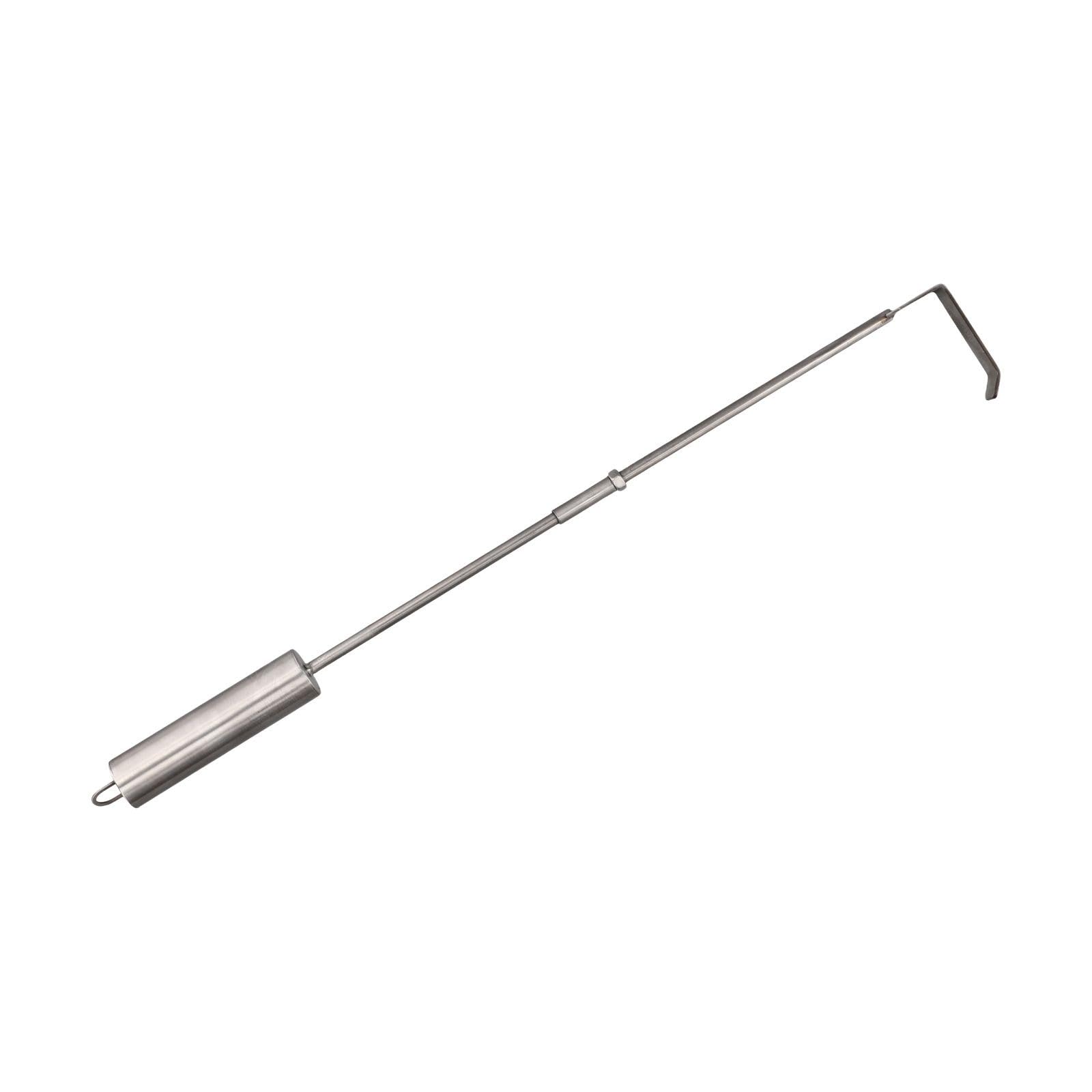 EasyByMall Râteau à cendres de barbecue en acier inoxydable pour Kamado Joe, barbecue à charbon et poêle à bois, 45,7 cm pour enlever efficacement les cendres