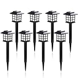 GIGALUMI Solar Pathway Lights Outdoor, Waterproof Outdoor Solar Lights for Garden, Landscape, Path, Yard, Patio, Driveway, Walkway- (8 Pack)