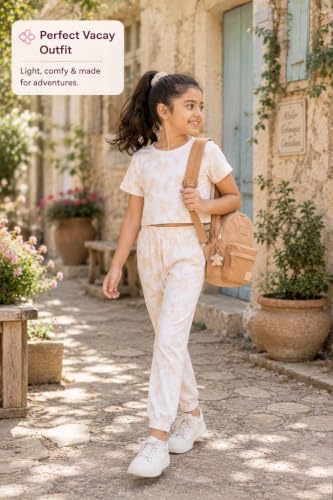 Image of Tweeny Mini Girls Kids Joggers | Tie Dye Joggers set | Track pant set | Pyajama with Crop top Combo Summer wear for Girls