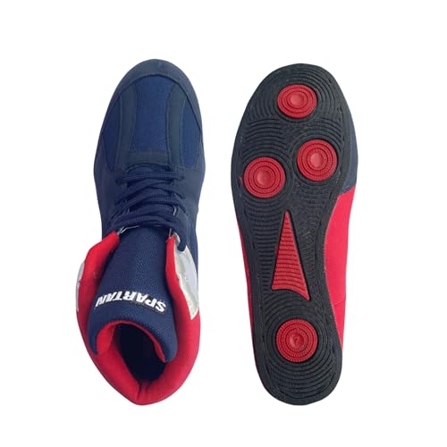 Image of SPARTAN Wrestling Shoes for Men with Natural Rubber Sole & Breathable Upper | Slip Resistant | Insole Better fit | Smooth and Comfortable Shoes | Outdoors for Men