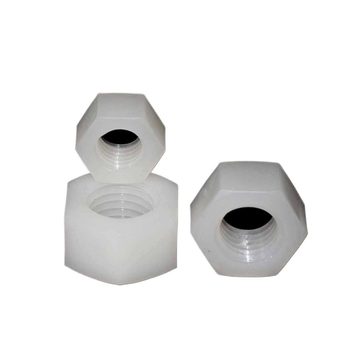Kit de tuercas hexagonales de plástico PVDF, tuerca hexagonal de fluoruro de polivinilideno, F014(M3-M10 Kit -T0421)