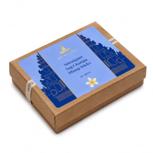 Image of Nag Champa Dhoop Sticks for Pooja | 9cm Long, 60 Dhoop Sticks | Natural & Toxin-Free Dhoop Batti | Long Lasting Home Fragrance | Low Smoke & Low Ash