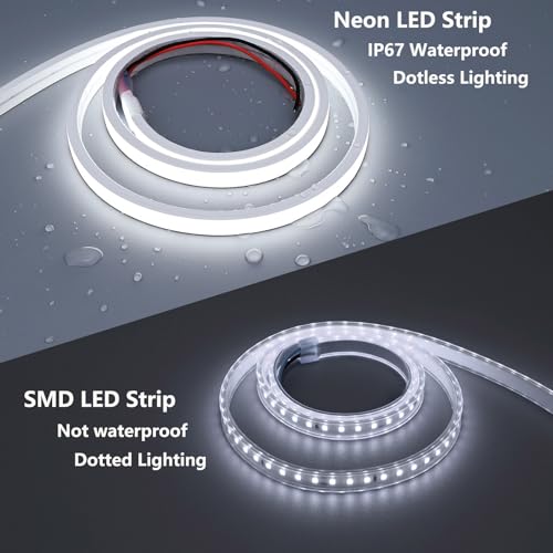 Tira LED Neon 24V 16.4ft Blanco Frío IP67 Flexible miniatura 2