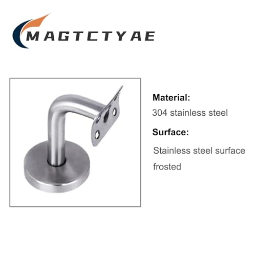 Edelstahl Handlauf, Magtctyae Handlauf Edelstahl Aussen Treppengeländer Geländer innen außen Wandhandlauf Wand Treppe, Länge:300 cm