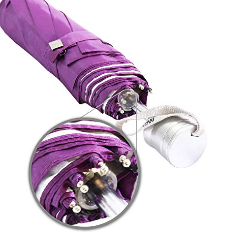Image of Mohendra Dutt & Sons 3 Fold Color Premium Quality Purple Umbrella