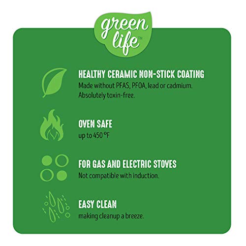GreenLife Bakeware Healthy Ceramic Nonstick, Rectangular Cake Pan, 13