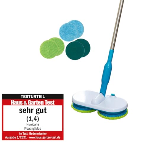 Hurricane Floating Mop elektrischer Bodenwischer – Akku Wischer zum mühelosen Wischen, Schrubben und Polieren - Bodenreiniger