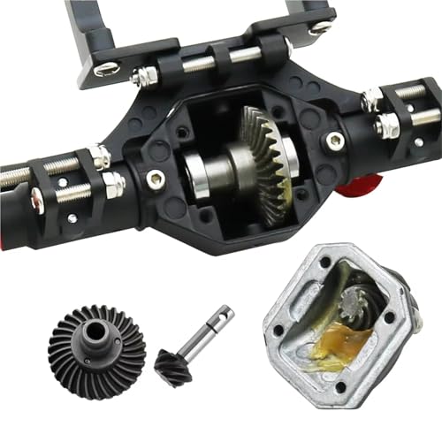 Essieux avant arrière RC en aluminium CNC noir pour Axial SCX10 II 90046 1/10 - 5