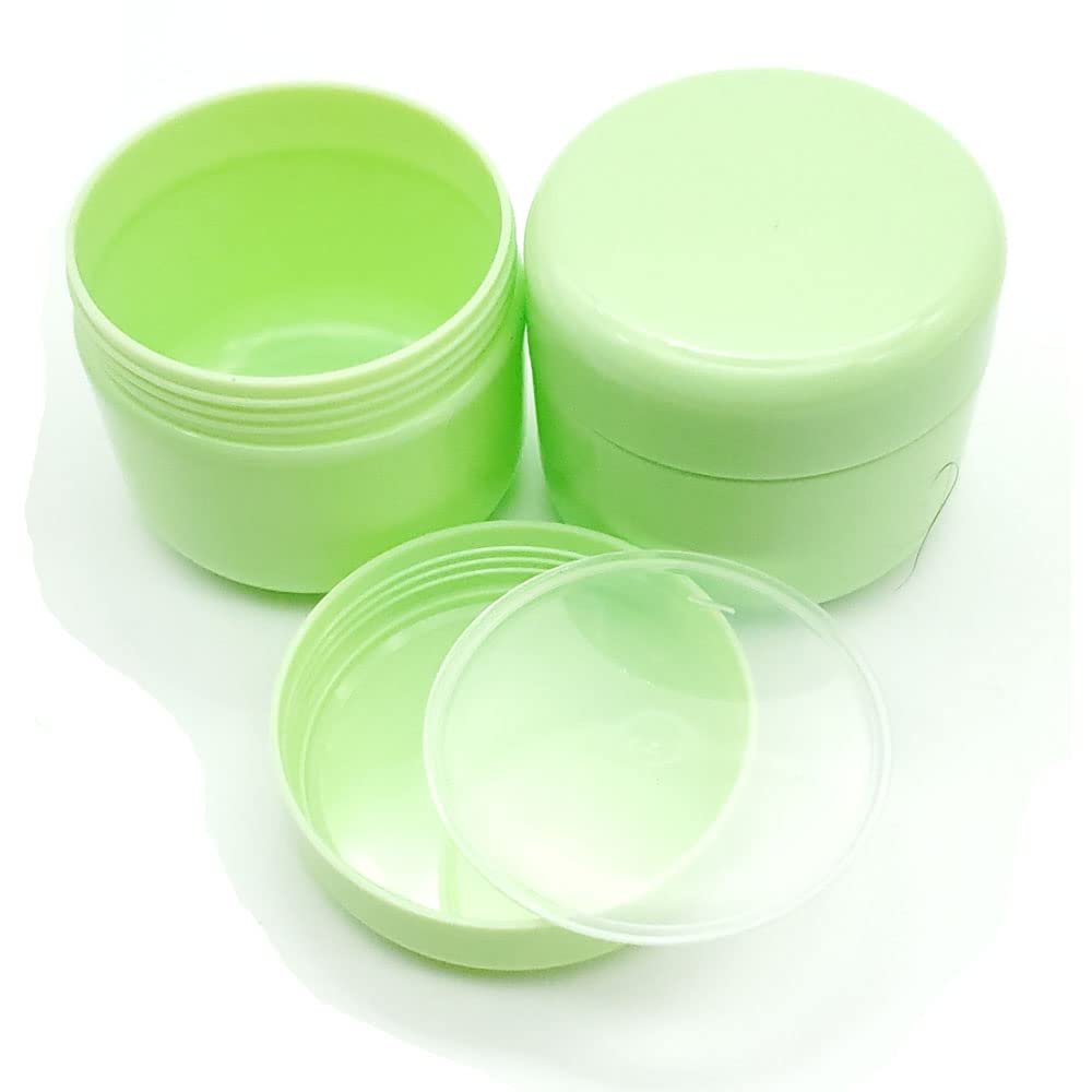 50pcs Vasetti di Crema Vuoti 10g/20g/30g/50g/100g Bottiglie Riutilizzabili Da Viaggio Detergente Viso Lozione Contenitore Cosmetico Bianco-50g,Giallo,Plastica