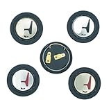 Car speaker mask Horn Push Cover Universal Sring Wheel Horn Aluminum Horn Button JDM H Horn Cap Steering Wheel Car horn mesh cover(3pc bronze red110)