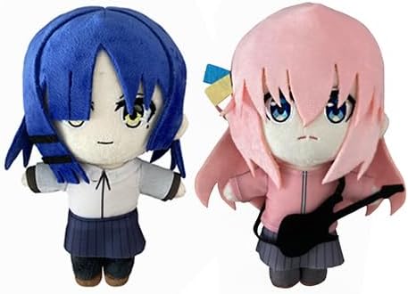 QAHEART 2pcs Yamada Ryo and Goto Hitori Soft Figure Pillow, 20cm Anime Hug Pillow Soft Figurine Throw Pillow Cushions Home Sofa Decoration Collectible Gifts for Fans