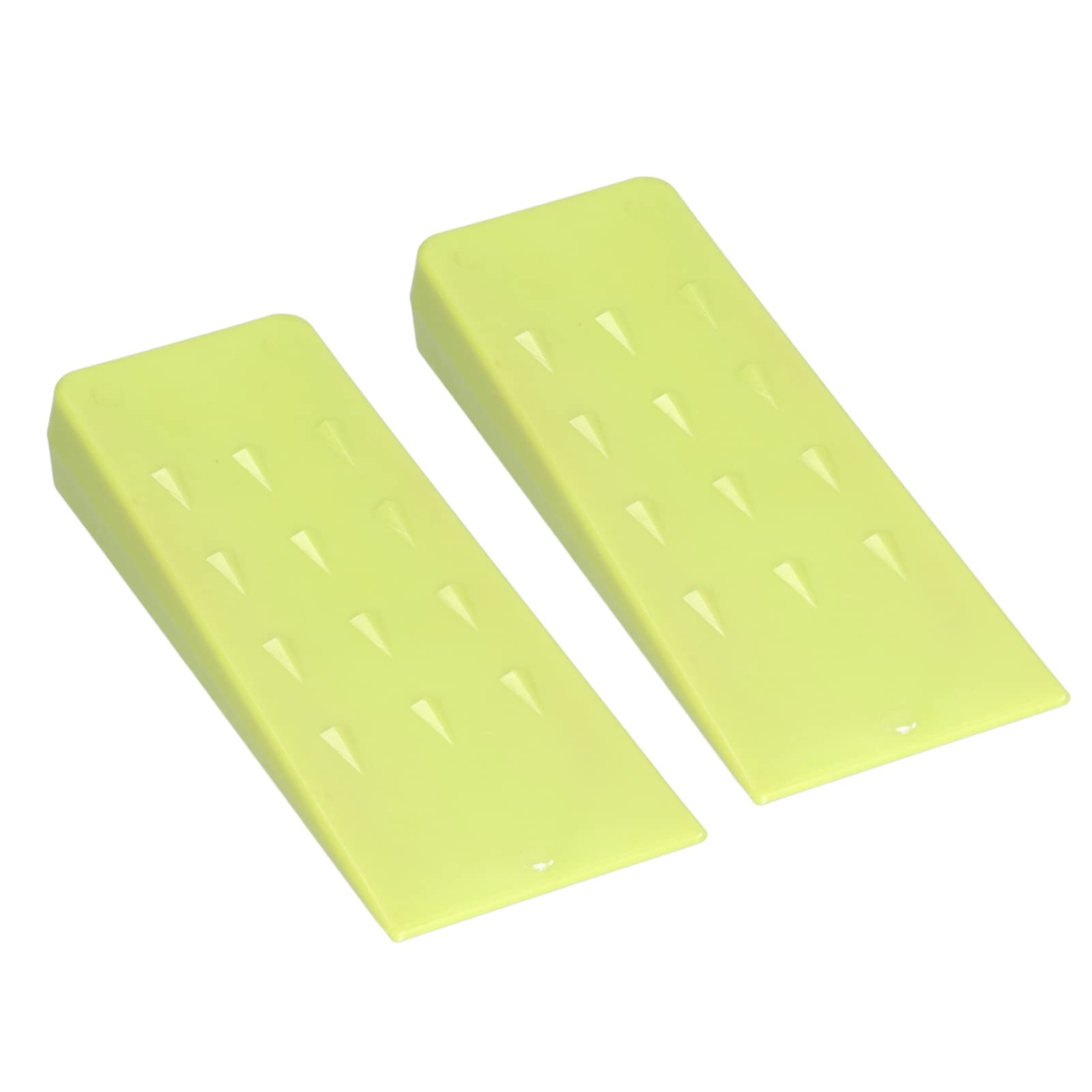 2 Pcs 8 inch Chainsaw Wedges | High - Friction Log Splitting Wedges for Secure Tree Felling | Plastic Felling Wedges for Chainsaws/Log Splitters | Green Color, 600g