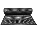 LSC Outdoor Rubber Door Mat Non-slip Drainage Mat for Entrance 90 X150 Cm Commercial Rubber Floor Mat Heavy Duty Anti Fatigue Mats for Industrial Kitchen Restaurant Garage Garden