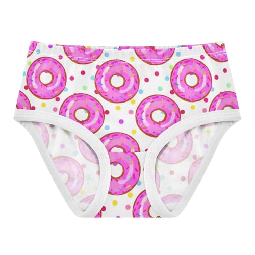 Joisal Bright Toddlers Underwear Floral 2t Cotton Panties for Girl Cute Pink Donuts Kids Briefs Undies