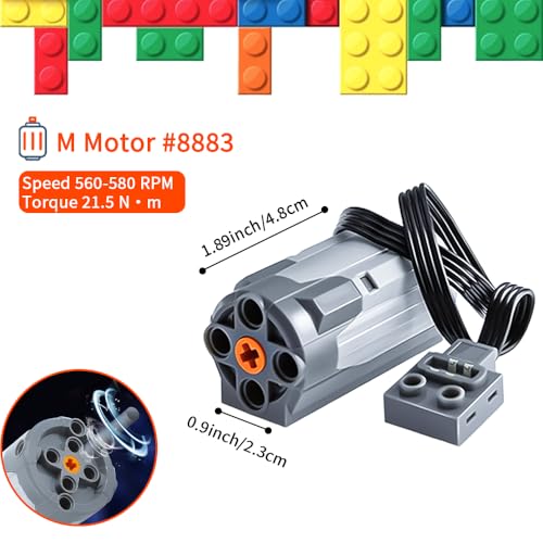 Yun.Arbor G05 5-In-1 Motor Kit Compatible With Lego Technic:M Motor,Battery Box,2.4G Receiver,Remote Control, thumb #2