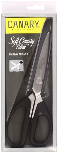 長谷川刃物 ソフトキャナリーピンキング鋏 205mm ステンレス刃物鋼 S-205H ブラック