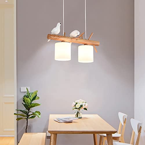 Lampe suspendue bois au design moderne épuré