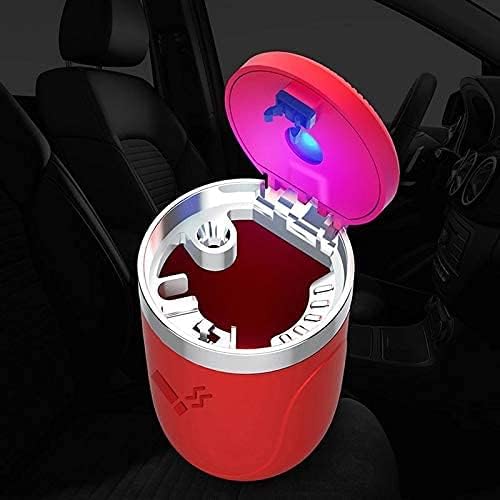 Ashtray with Lid,Portable Car Ashtray for Mini PACEMAN/Clubman/Countryman/Coupe/JCW, Led Light with Flip Lid, for Cars, Homes, Offices and Outdoors, Car Accessories Interior