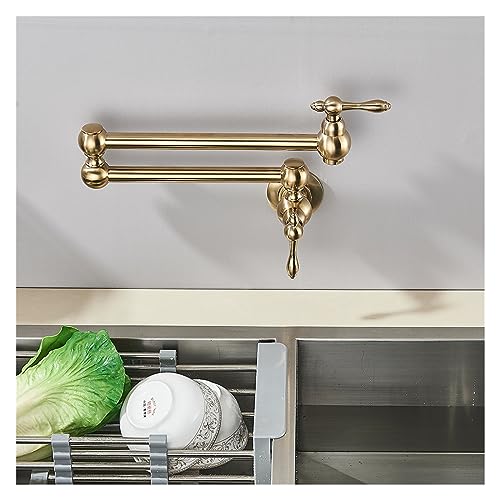 Grifo de llenado de olla de pared en bronce rubí con caño giratorio 6