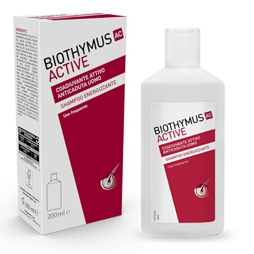 BIOTHYMUS Active Uomo, Shampoo Anticaduta Energizzante, per Tutti i Tipi di Capelli, Confezione da 200 ml