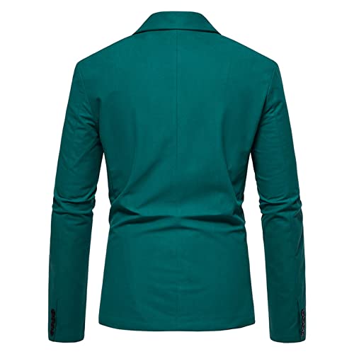 Mens Suit Jacket Slim Fit Long Sleeve Solid Color Lapel Collar One Button Blazer Formal Wedding Dinner Prom Party Dress Coat3
