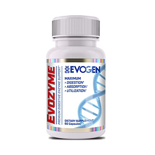 Evogen Evozyme - Premium Digestive Enzymes for Women & Men | Enzymes for Digestion with Absorption & Nutrient Utilization Support | 60 Capsules