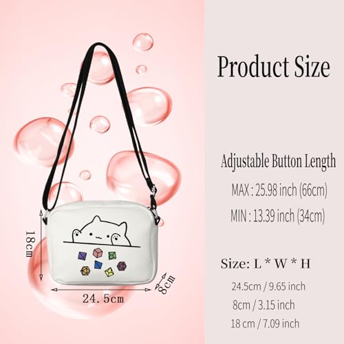 TSOTMO Cat Throwing Dice Bag of Holding Zipper Pouch Gamer Dice Crossbody Bag Funny Gaming Gift2