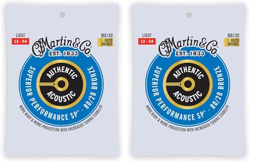 Image of Martin Authentic Acoustic Guitar Strings- Superior Performance Light (Pack of 2)