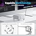 OMOTON Aluminum Stand for Mac mini M4 and M4 Pro, Cooling Desktop Holder Mount, Convenient Access to Power Button, Durable and Sturdy Design, Silver