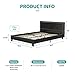 mecor Faux Leather Platform Bed Frame/Upholstered Panel Bed Full Size, No Box Spring Needed, Nailhead Trim Headboard Design, Black Full