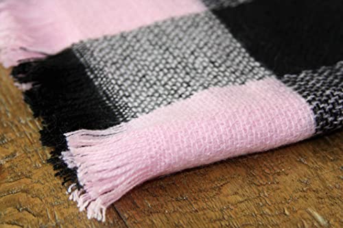 Contempo Lifestyles Women Buffalo Plaid Woven Tartan Checker Block Infinity Scarf Cashmere Feel4