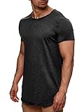 Indicode Herren Willbur Tee T-Shirt mit Rundhals-Ausschnitt | Herrenshirt Sommershirt Raven L